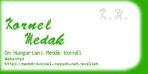 kornel medak business card